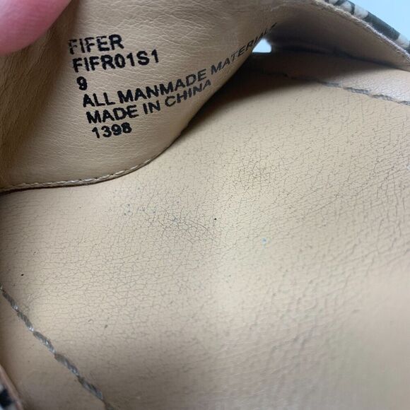 Steve Madden Fifer Sz 9 Flatform Platform Sandals Espadrille Snake Vegan Leather - Picture 8 of 9